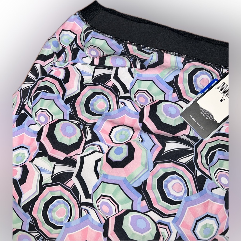 RLX Ralph Lauren Athletic Tennis Golf Skirt Skort Preppy Sporty Black Umbrellas - Picture 4 of 10